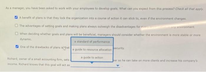  As a manager, you have been asked to work with your