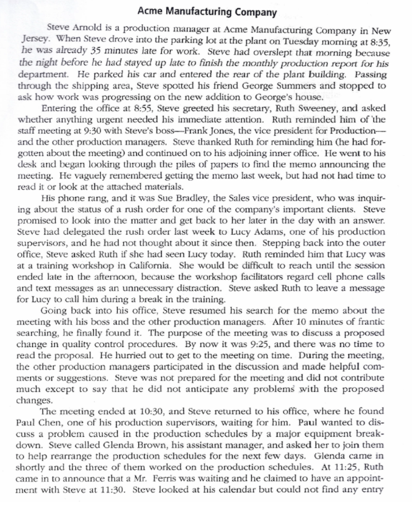  1. What specific things did Steve do wrong, and what should