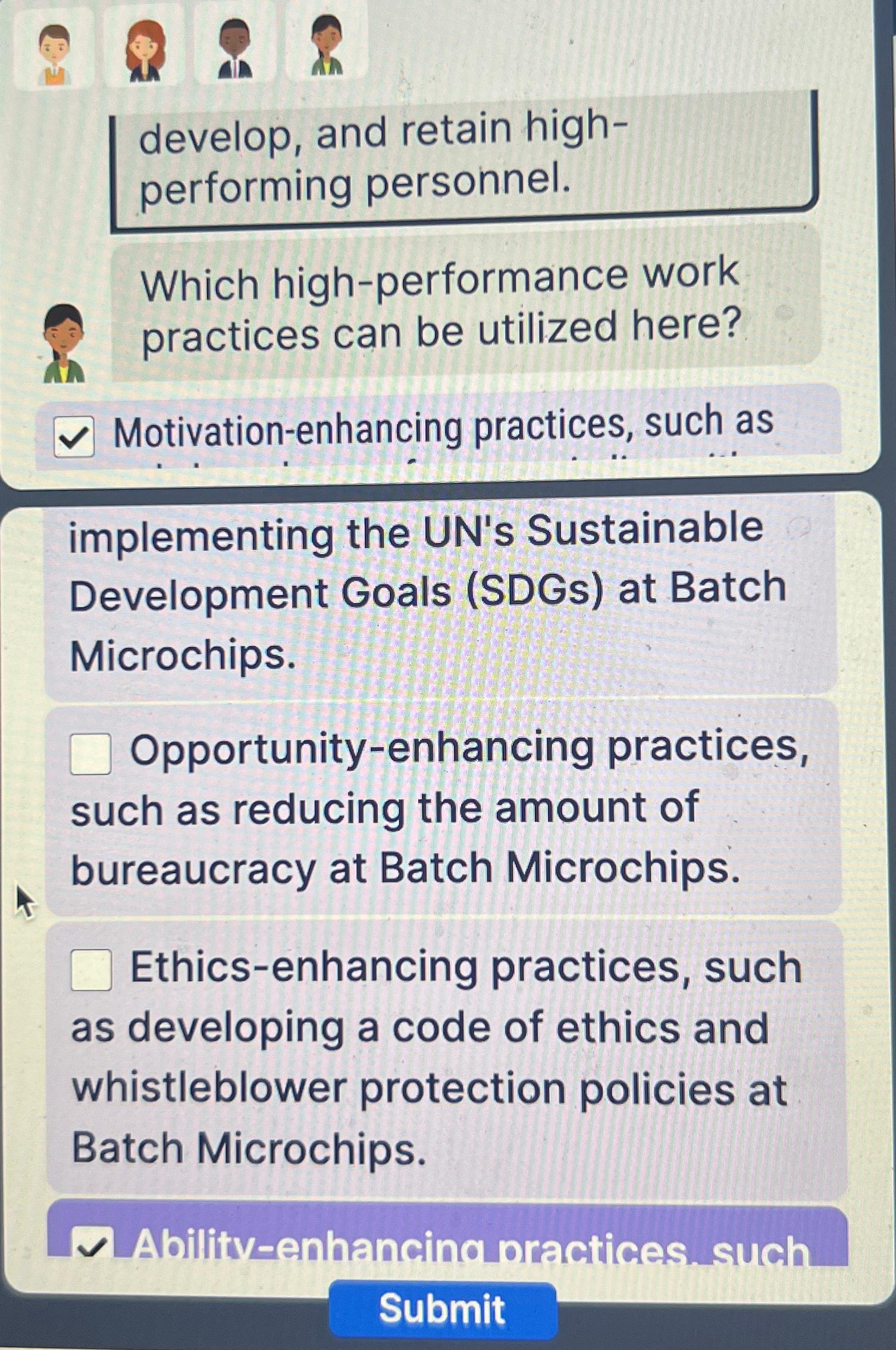  develop, and retain highperforming personnel. Which high-performance work practices can be