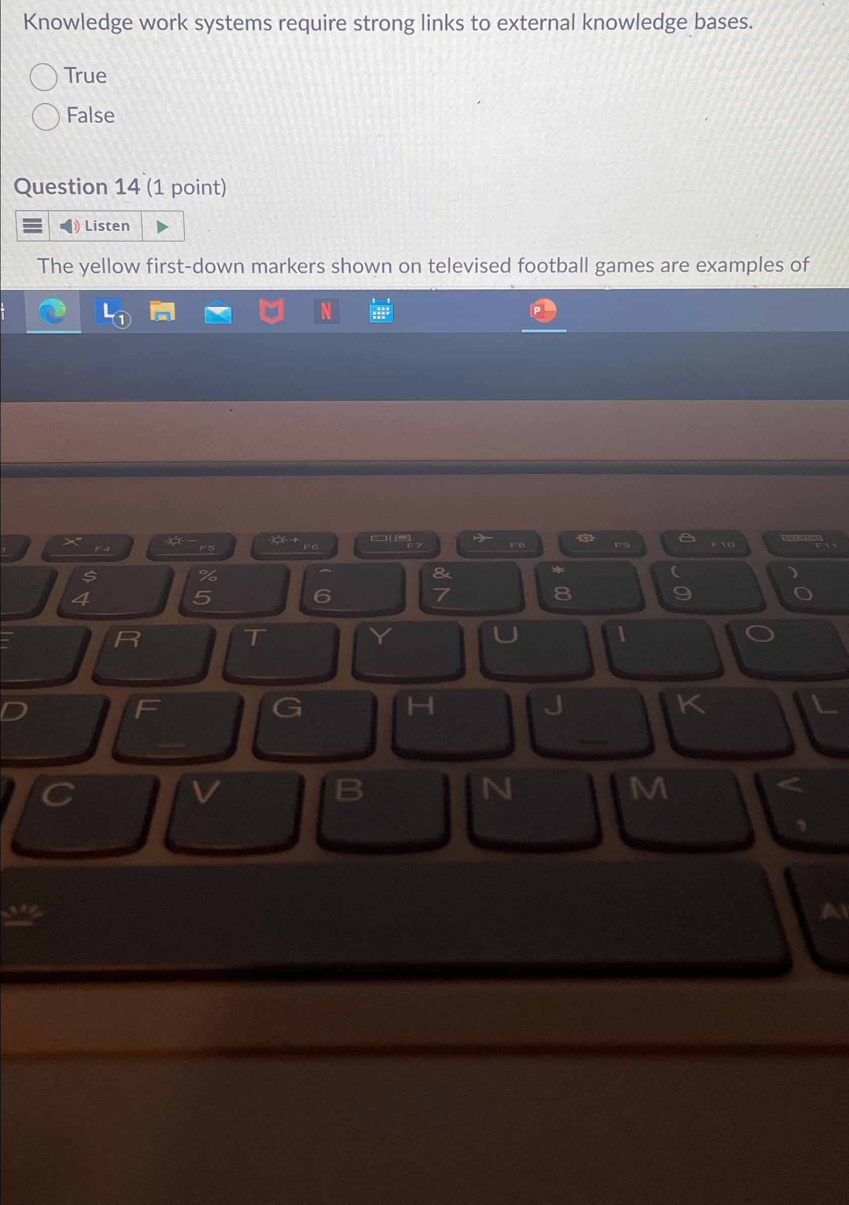  Knowledge work systems require strong links to external knowledge bases. True