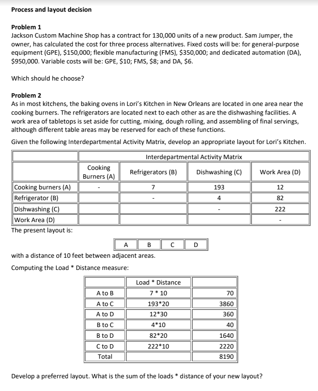 Problem 1 Jackson Custom Machine Shop has a contract for 130,000
