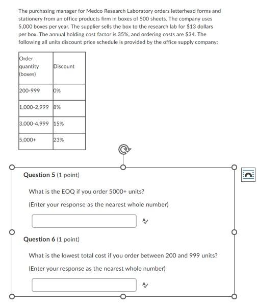 The purchasing manager for Medco Research Laboratory orders letterhead forms and
