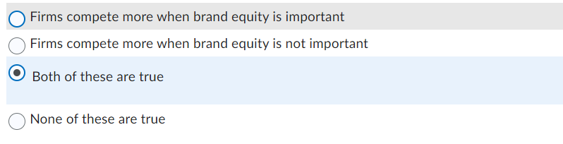 When do firms compete more - when brand equity is an important