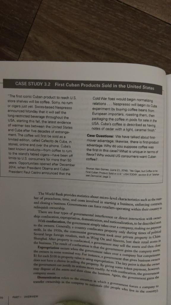 Read the case study 3.2. We have talked about first-mover advantage; likewise,