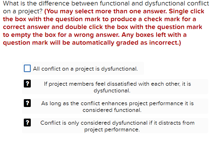 What is the difference between functional and dysfunctional conflict on a