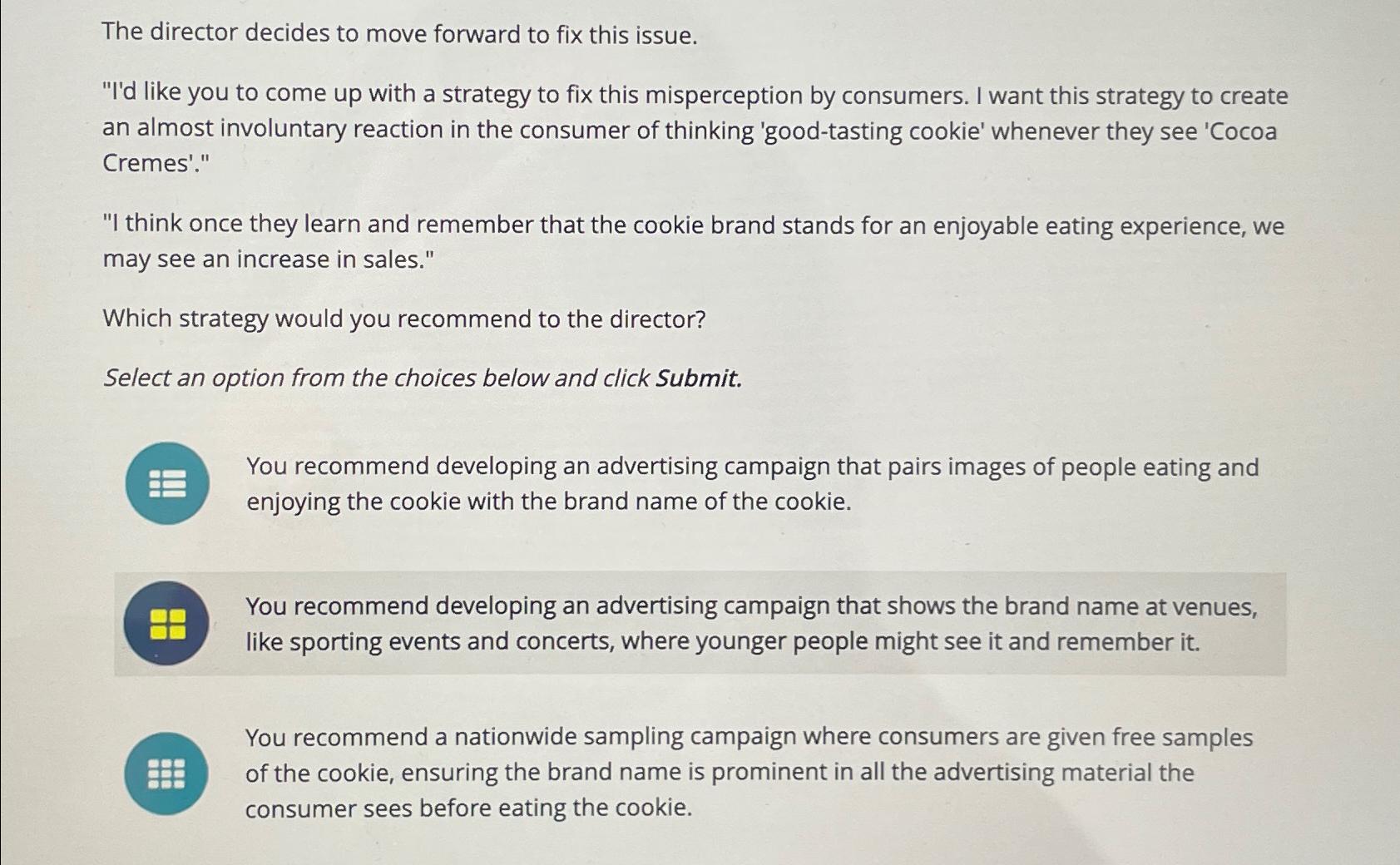  The director decides to move forward to fix this issue. "I'd