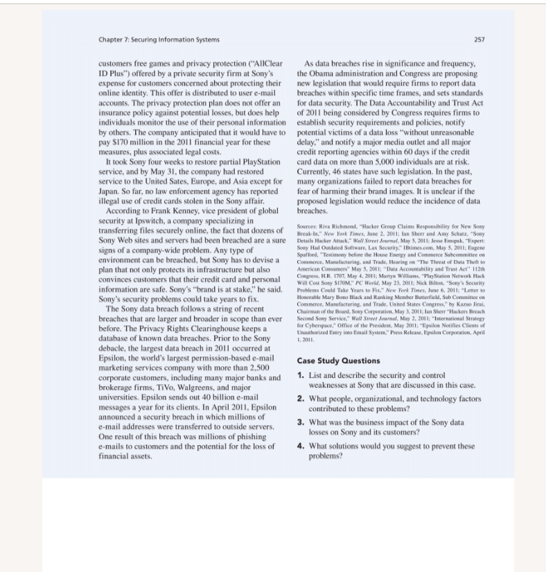 and technology factors contributed to these problems? 3. What was the business