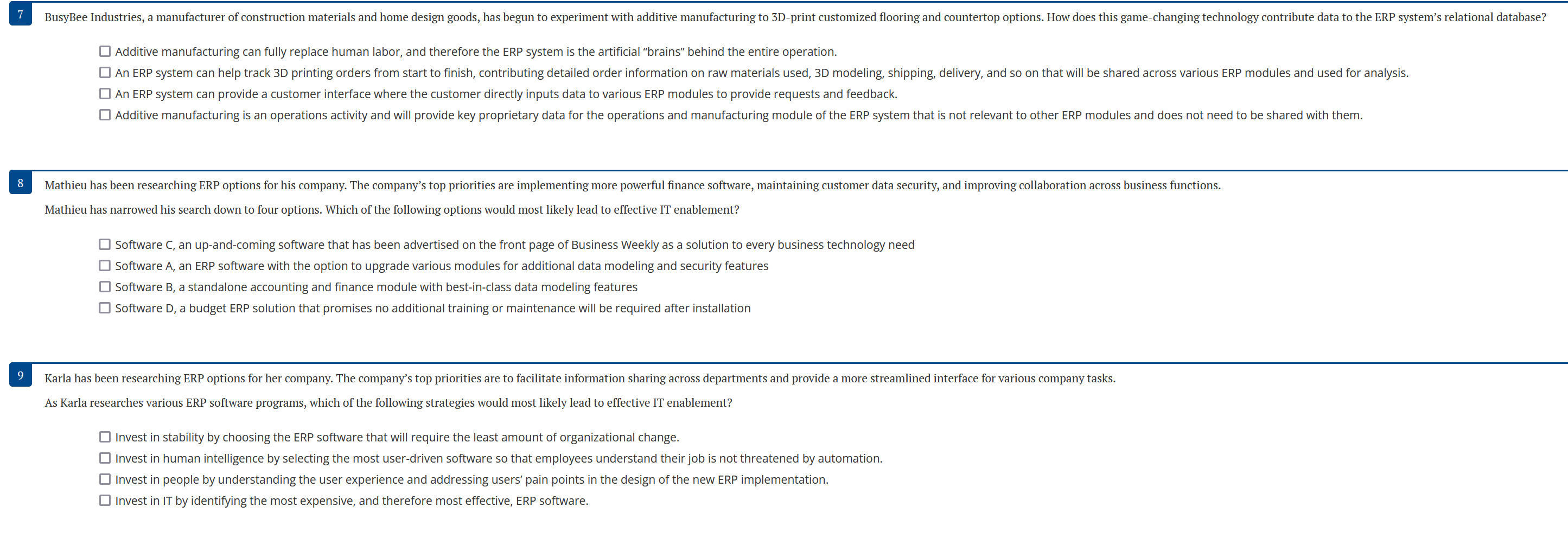 Additive manufacturing can fully replace human labor, and therefore the ERP