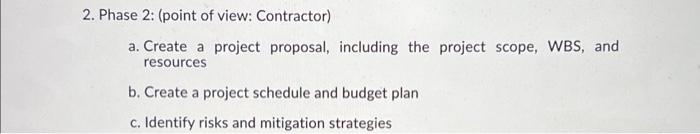 provided by GWU, create a project proposal. It should include WBS, resource