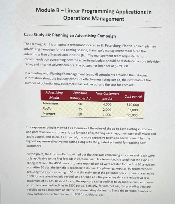  Answer to question 1. I need help making the linear optimization