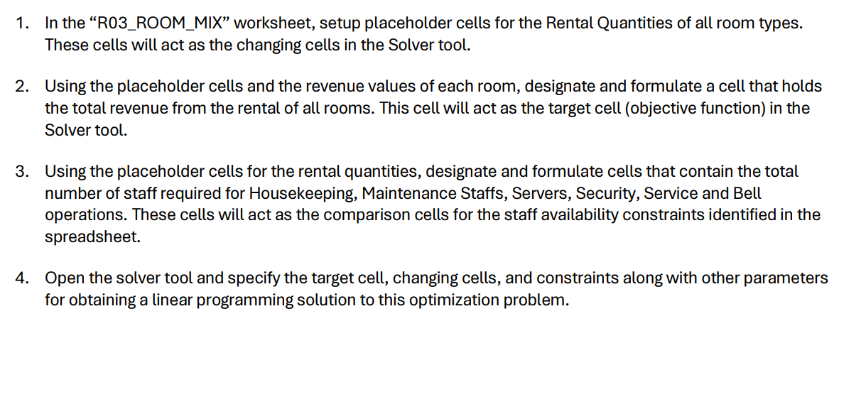 Please include detailed steps, formulas, where to put formulas, etc.. 1. In