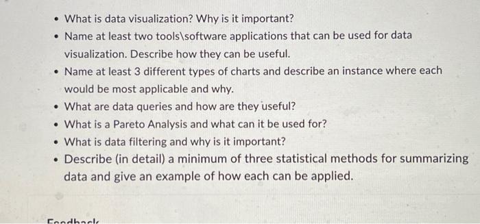  - What is data visualization? Why is it important? - Name