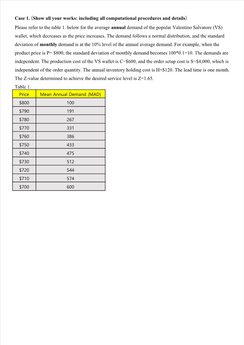 average (expected) annual profit and compute the expected annual cost. Fill in