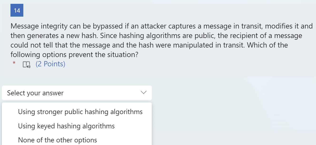 algorithms are public, the recipient of a message could not tell that