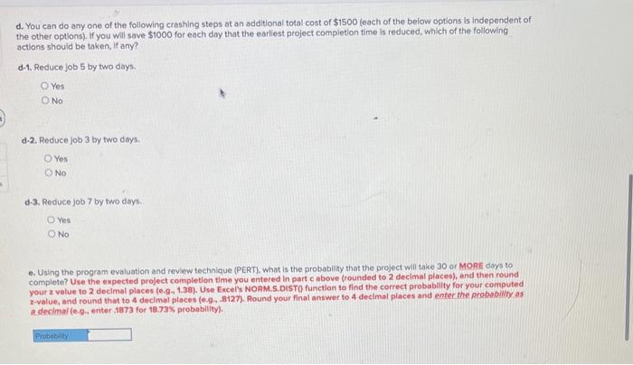of job numbers instead of letters to represent the activities. b. What