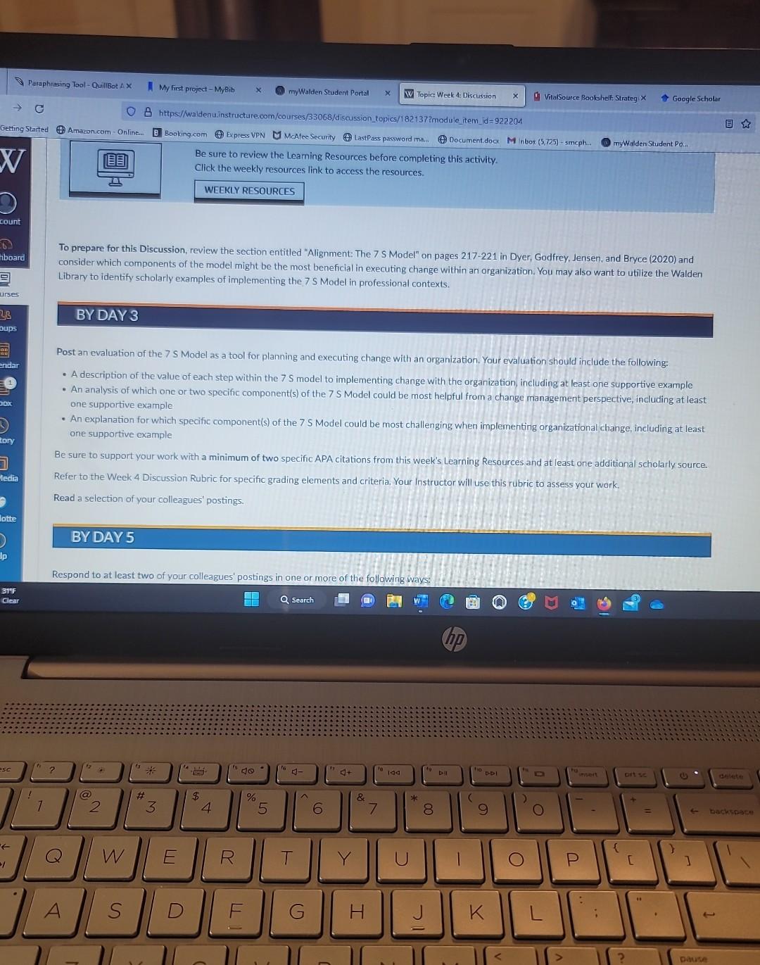 Please answer. To prepare for this Discussion, review the section entitled