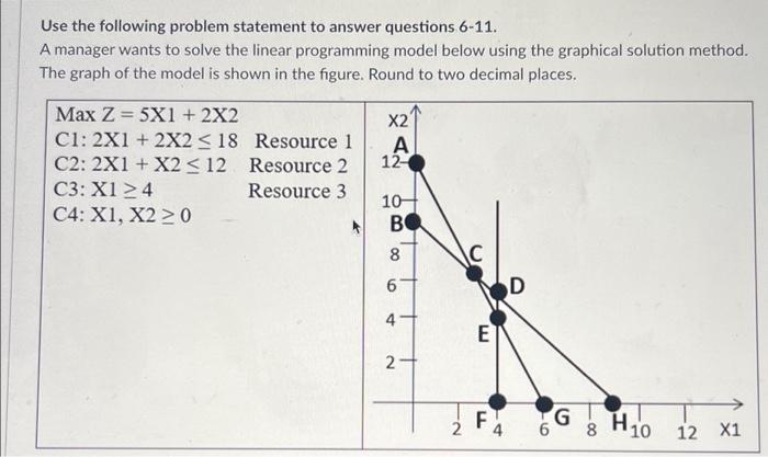  Use the following problem statement to answer questions 6-11. A manager