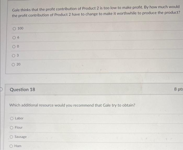 and labor. The linear model and the sensitivity report are given as