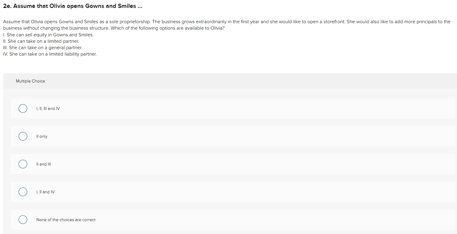 the case below and answer the questions that follow. Olivia, who has