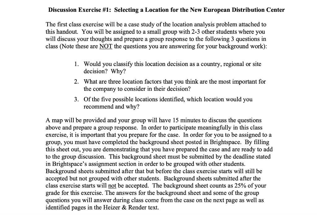 A map will be provided and your group will have 15