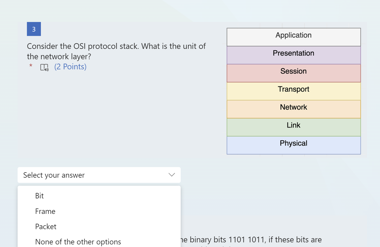 if these bits are encrypted with a OTP 0110 0111, what is