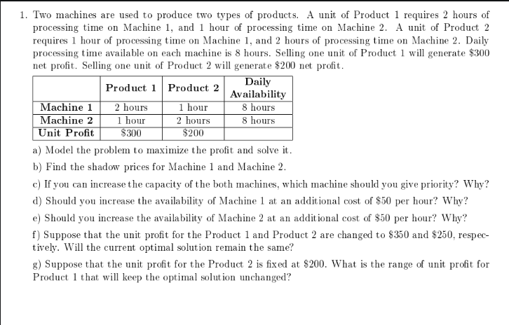 operations research want a full steps prefers hand write or type don't