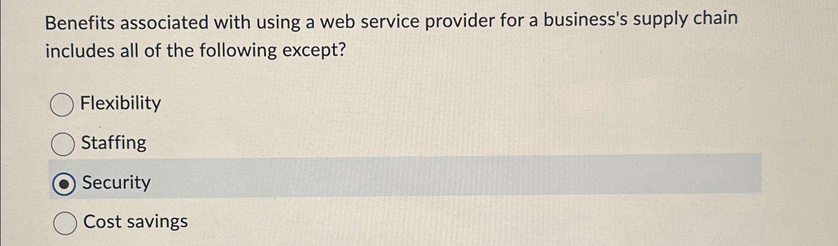  Benefits associated with using a web service provider for a business's