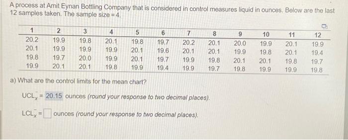 ? A process at Amit Eynan Bottling Company that is considered in