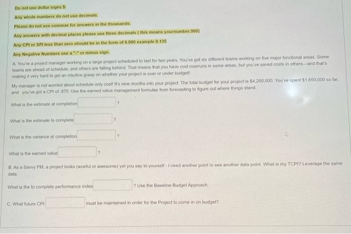 this is for EVM Please do not use commas for answers in