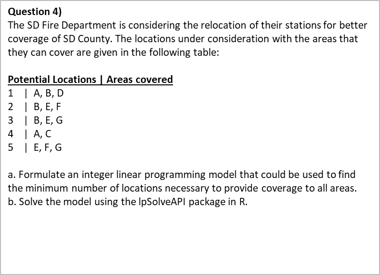  SOLVE ASAP PLS!!!!!!! ON Excel & R Studio The SD Fire