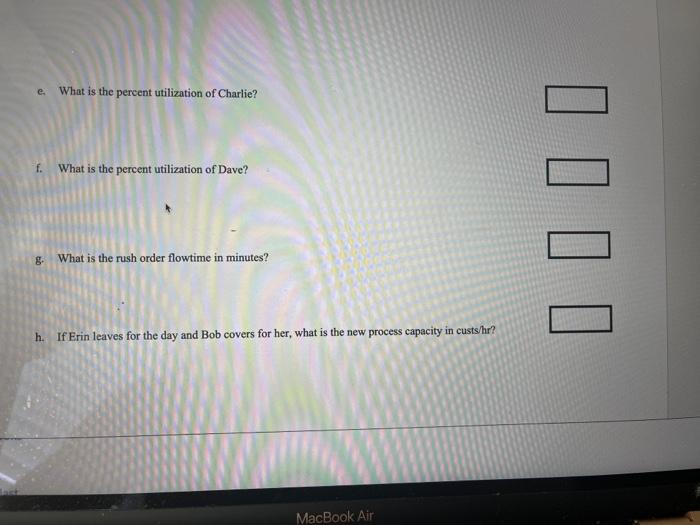 4 Customer's computer file customer Bob B Dave 2 min/cust D 4