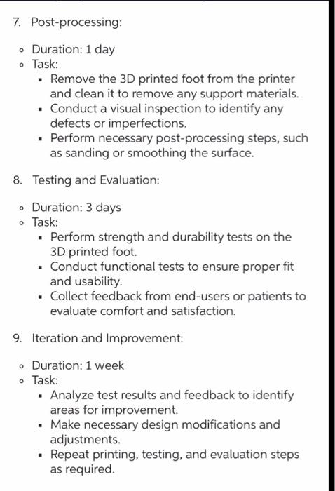 Phase: - Duration: 1 week - Task: - Gather requirements from end-user