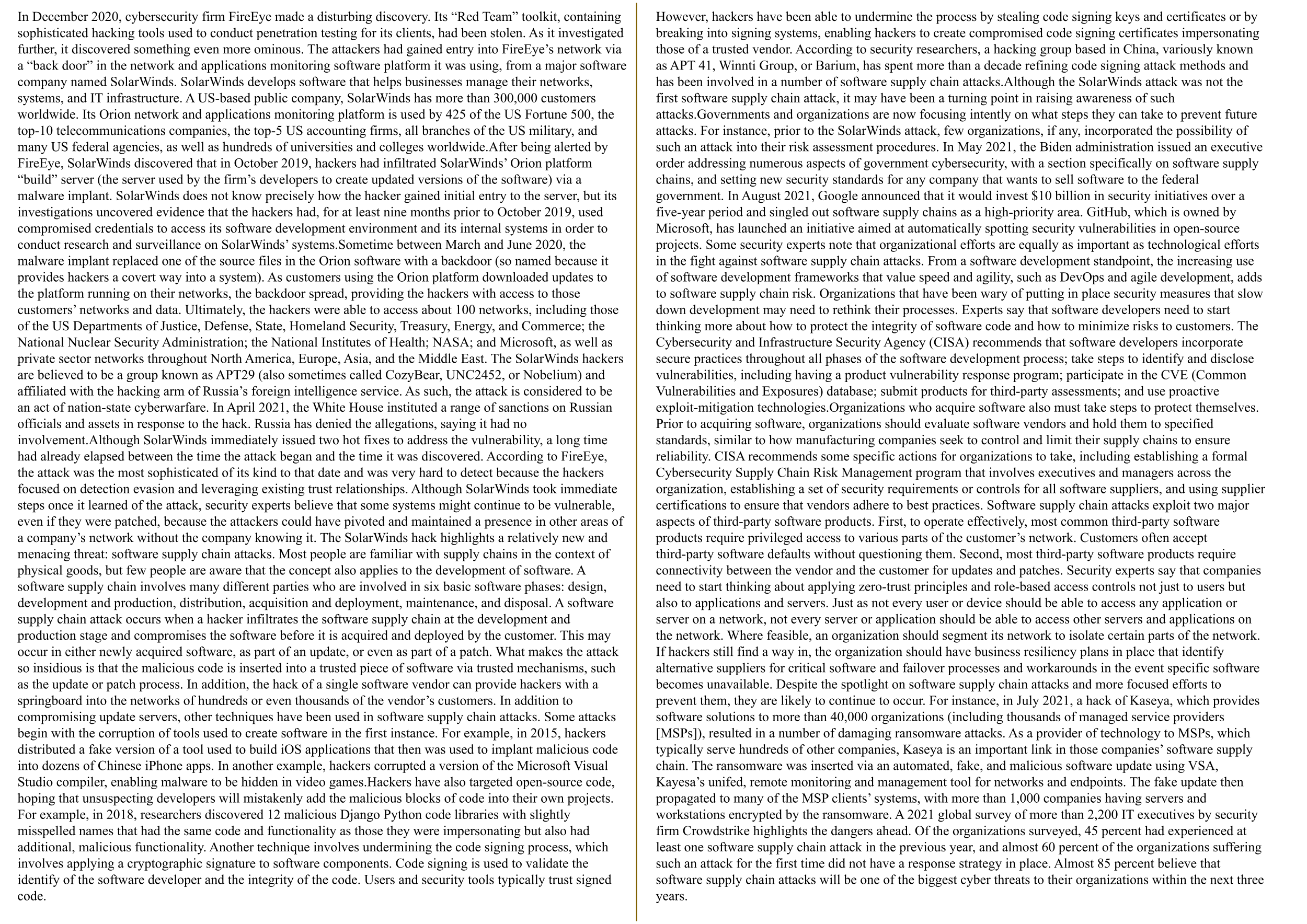  Essentials of MIS (15th Edition) ch8(pg.340-342) Case study questions 1. Identify
