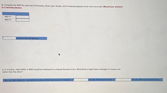 to forecast demand for cases of bottled water. Actual demand and the