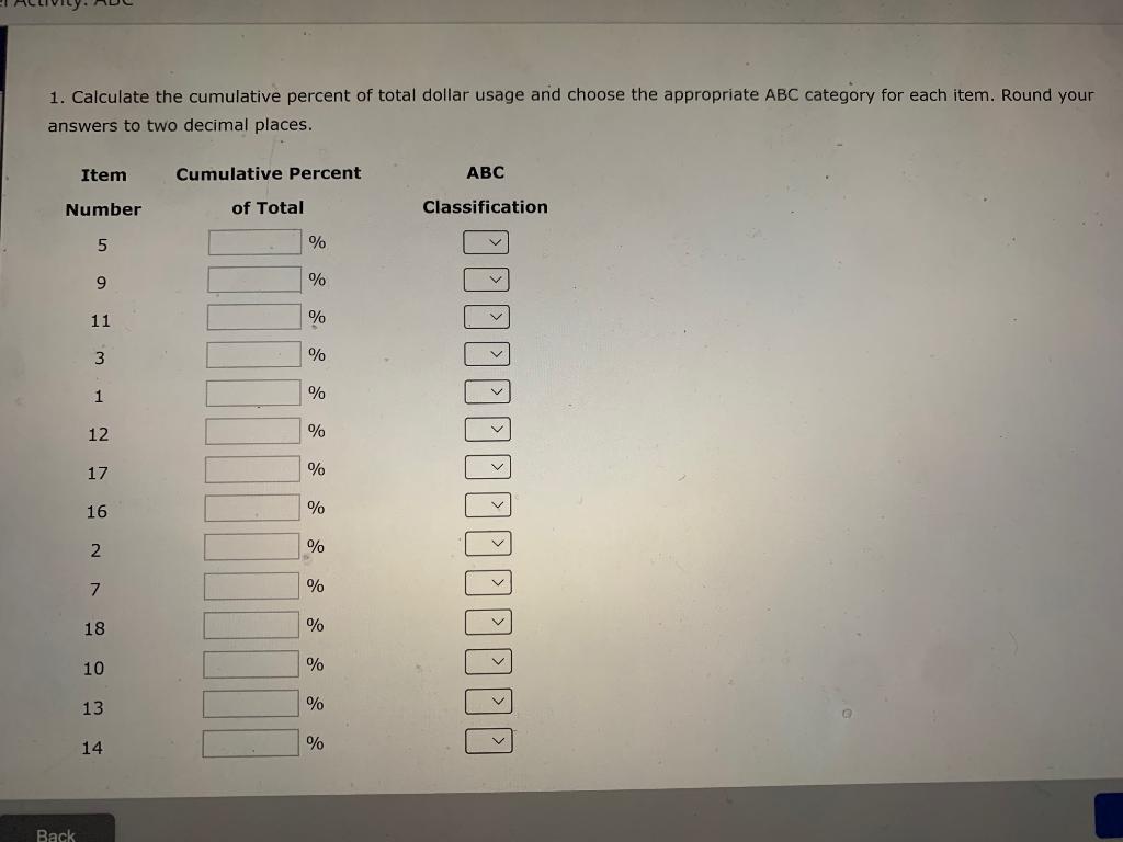 a small company has been collected in the Microsoft Excel Online file