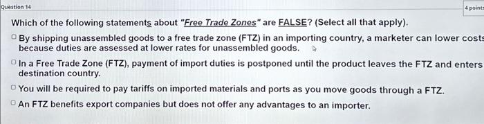 please select all that are false. thank you need it asap Which