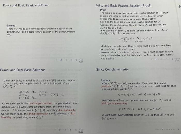 problem. Let us formally state this property first. Consider the following primal/dual