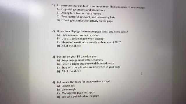 is a technique of A) business B) create ads C) sharing knowledge