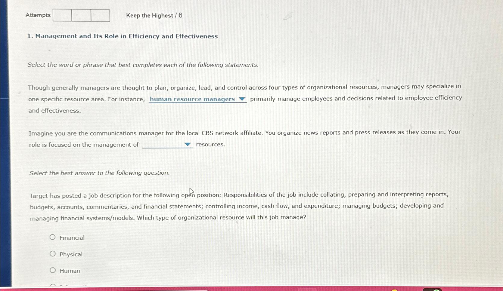  Attempts Keep the Highest /6 Management and Its Role in Efficiency