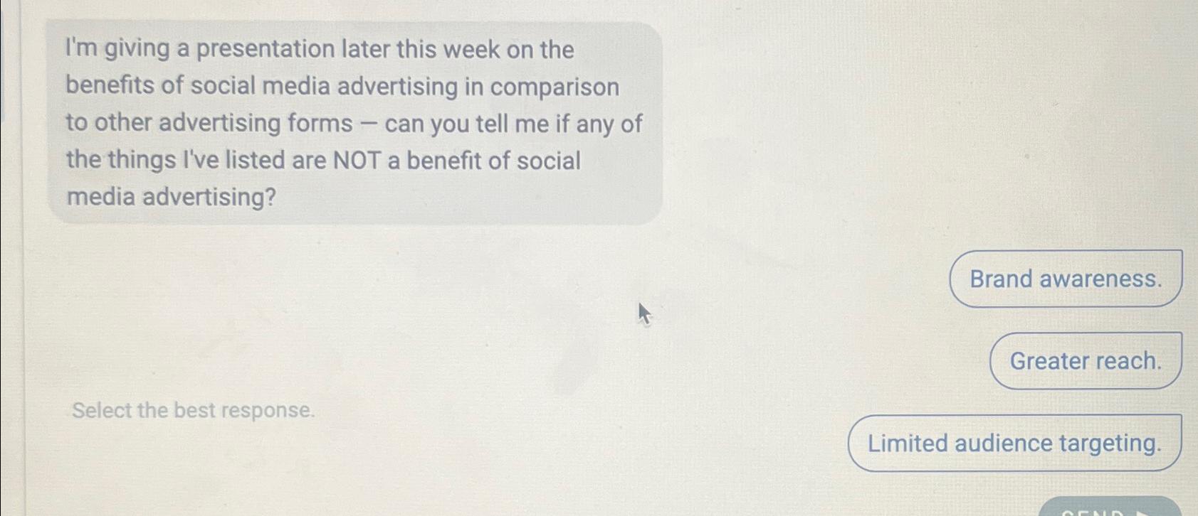  I'm giving a presentation later this week on the benefits of