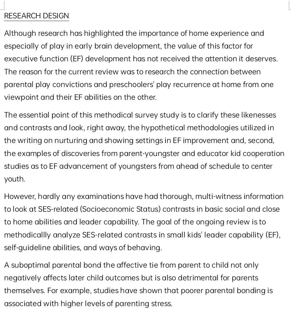 please answer/list down INSTRUMENT (VALIDATED QUESTIONNAIRE). INTRODUCTION The present study investigated the