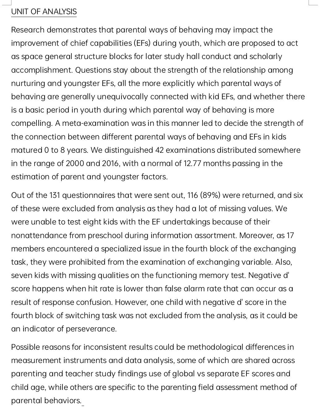 cross-cultural variations in preschoolers' executive functions (EF), the frequency of their engagement