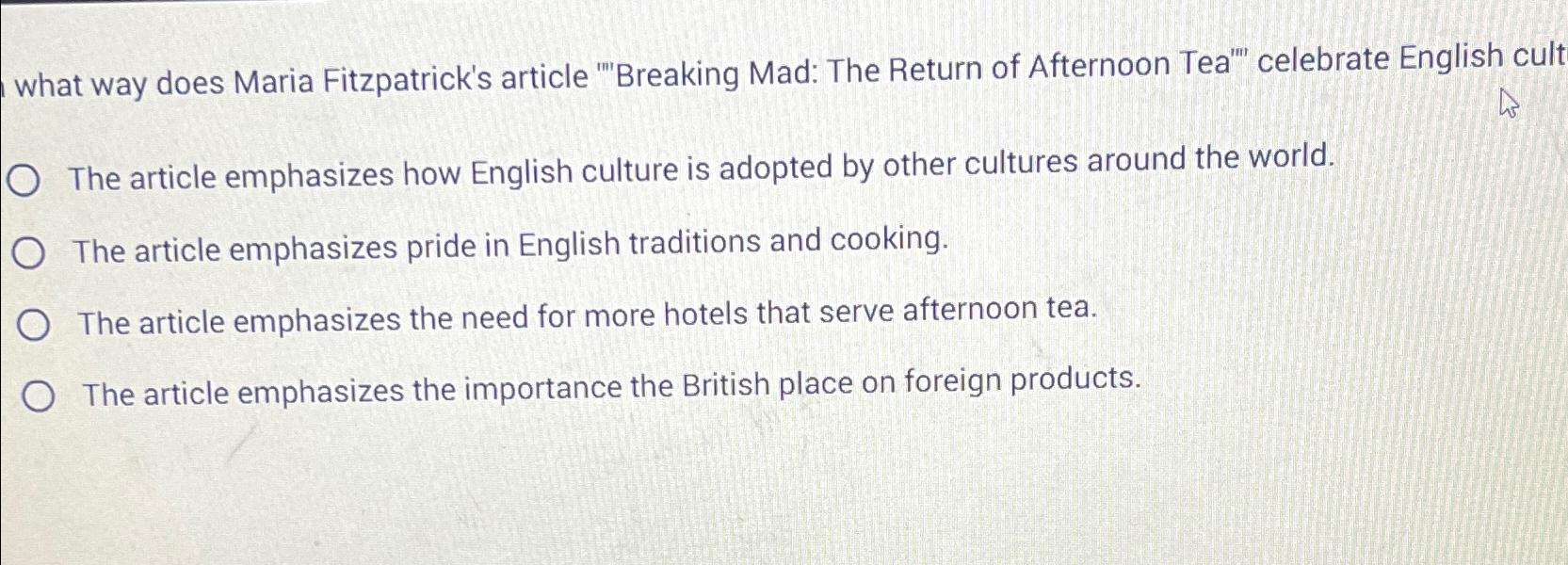 what way does Maria Fitzpatrick's article "'1Breaking Mad: The Return of