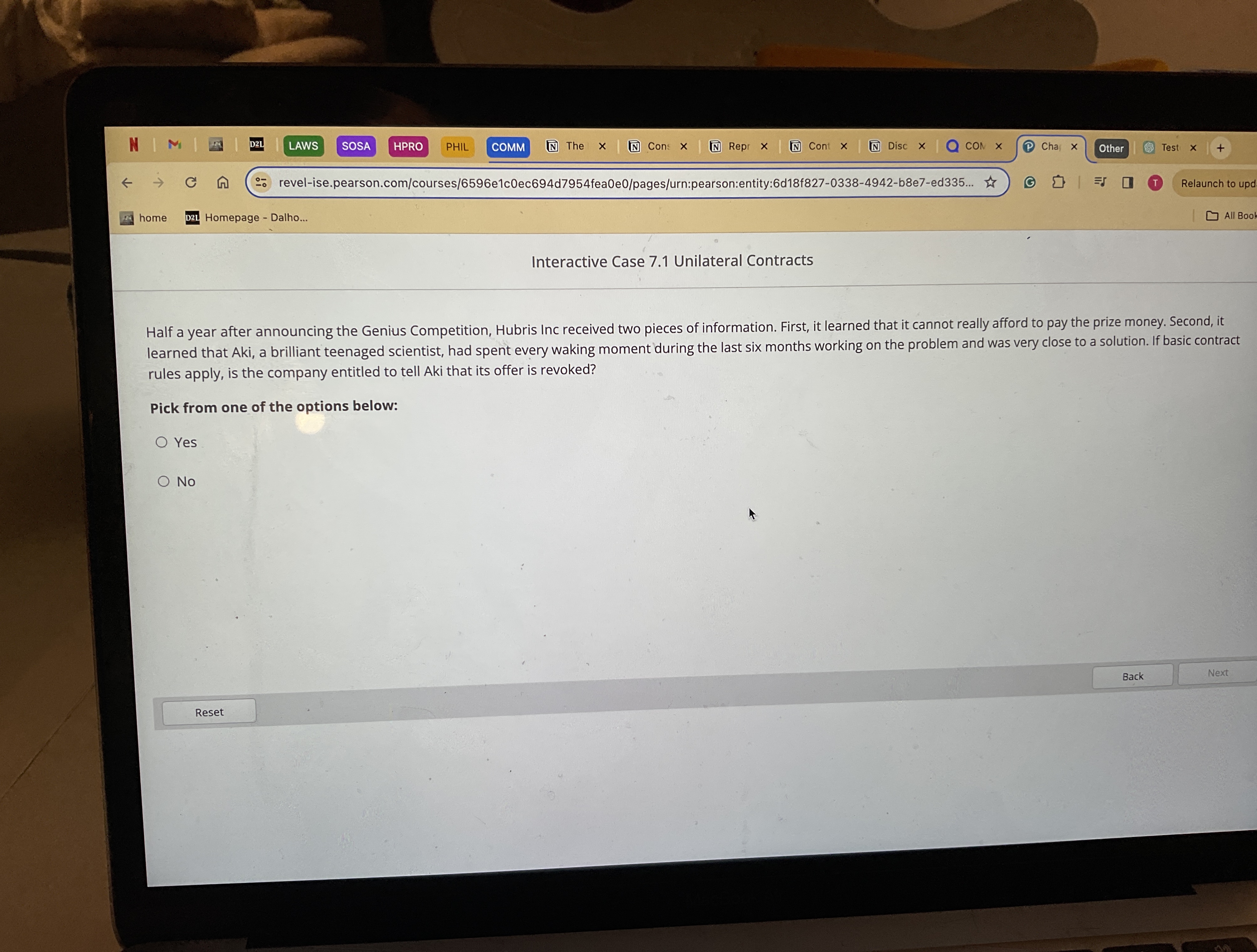  Homepage - Dalho... All Book Interactive Case 7.1 Unilateral Contracts Half
