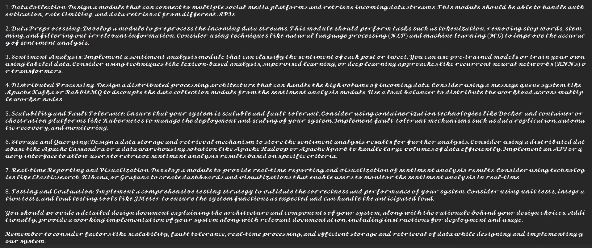 media platforms and retrieve incoming data streams. This module should be able