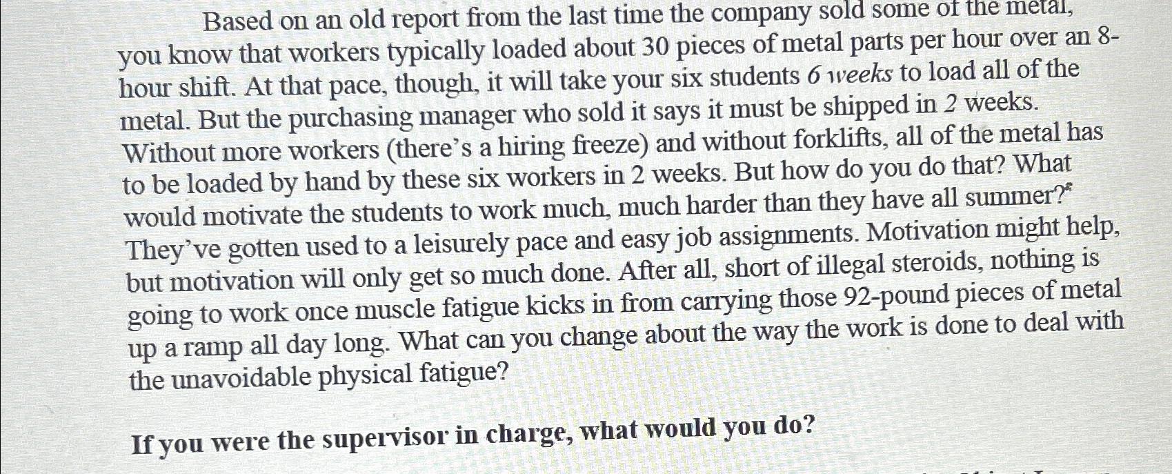  Based on an old report from the last time the company