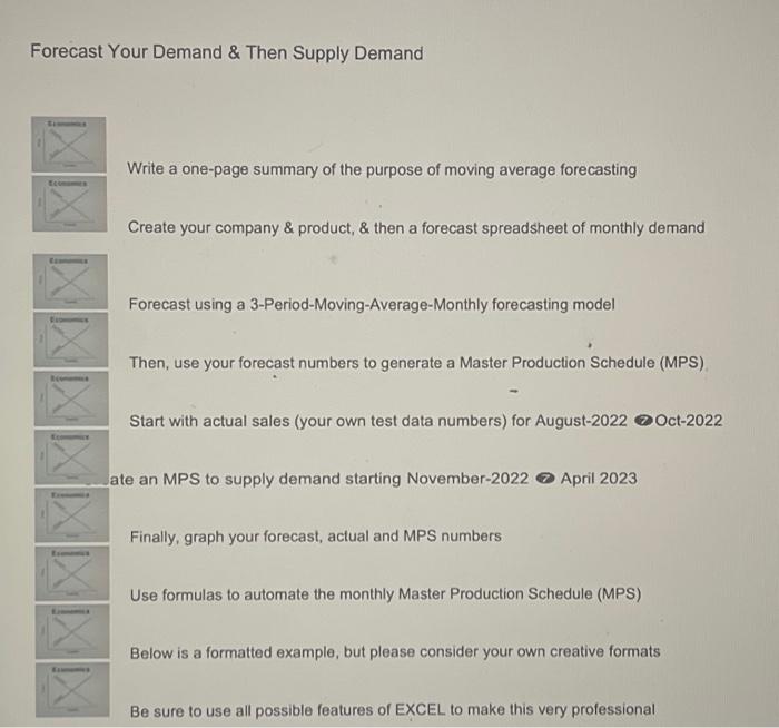 Please help me how to do it... Thank You Forecast Your Demand