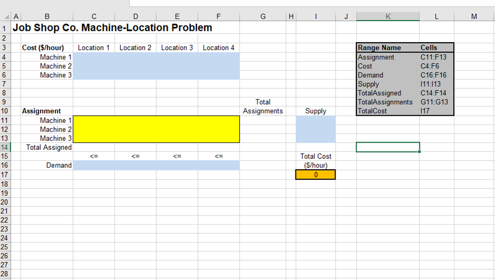  Use the Microsoft Excel Solver template if one is provided. Show