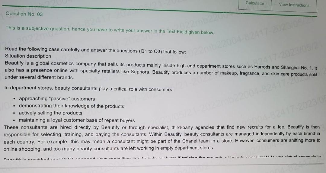  need solution q1 This is a subjective question, hence you have