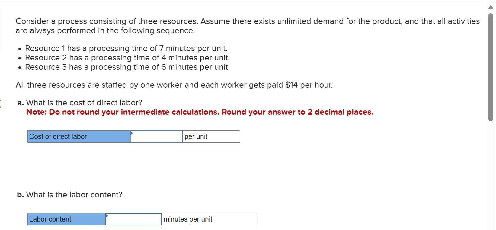 c. How much idle time does the worker at resource 3